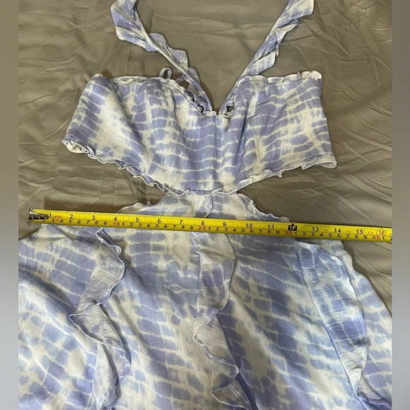 Majorelle Lilliana Mini Dress in Periwinkle Tie Dye Medium Summer Party Boho - Picture 14 of 16